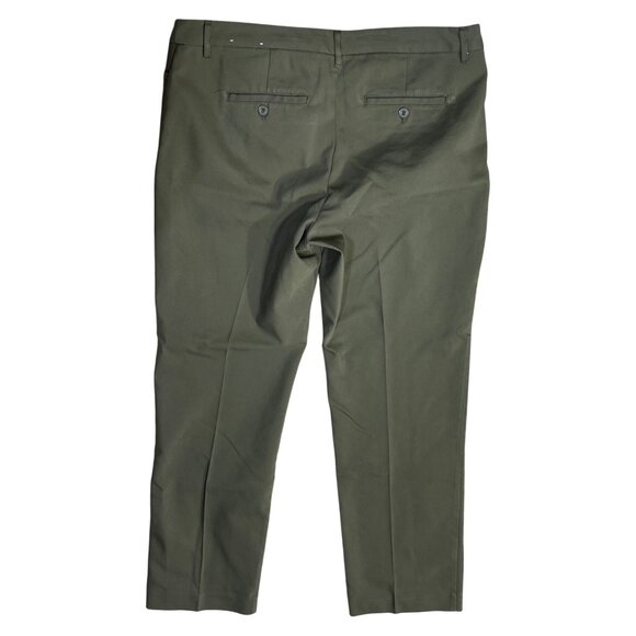 Christopher & Banks Olive Green Trouser Pants Size 12 Career Office Stretch - Picture 2 of 5